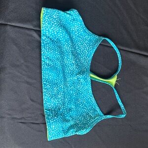 Blue and Green sports bra
